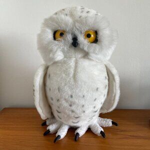 Snowy Owl Plush White Yellow Eyes Standing 15” Plushie (2000) Discovery Channel